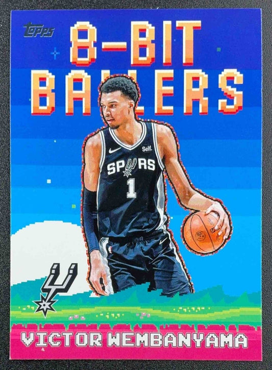 VICTOR WEMBANYAMA 2025-26 TOPPS #8B-4 8-BIT BALLERS SPURS