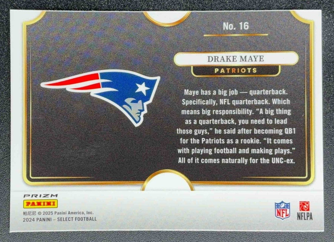 DRAKE MAYE 2024 PANINI SELECT #16 SNAPSHOTS SILVER PRIZM RC PATRIOTS