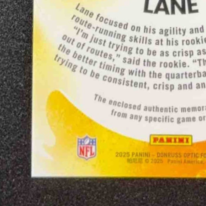 2025 Panini Donruss Optic Jaylin Lane First Year Fresh Blue Hyper Prizm RC