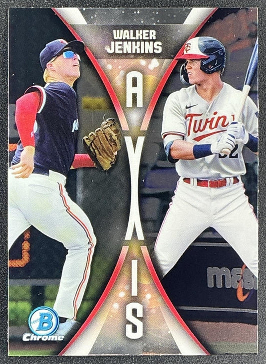 WALKER JENKINS 2025 BOWMAN DRAFT #A-14 AXIS CHROME TWINS