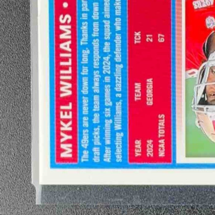 2025 Panini Donruss Optic Mykel Williams #210 Rated Rookie Blue Hyper Prizm