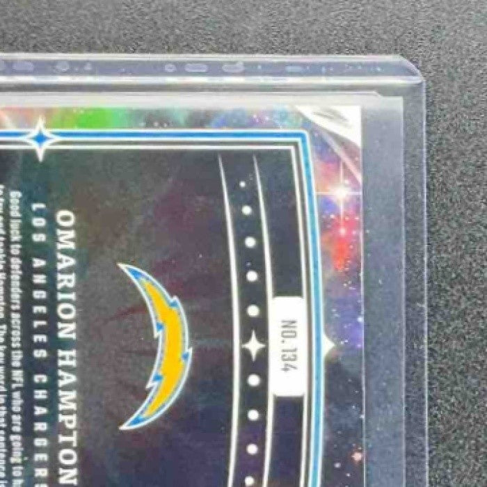 OMARION HAMPTON 2025 PANINI ORIGINS #134 ROOKIE RC CHARGERS