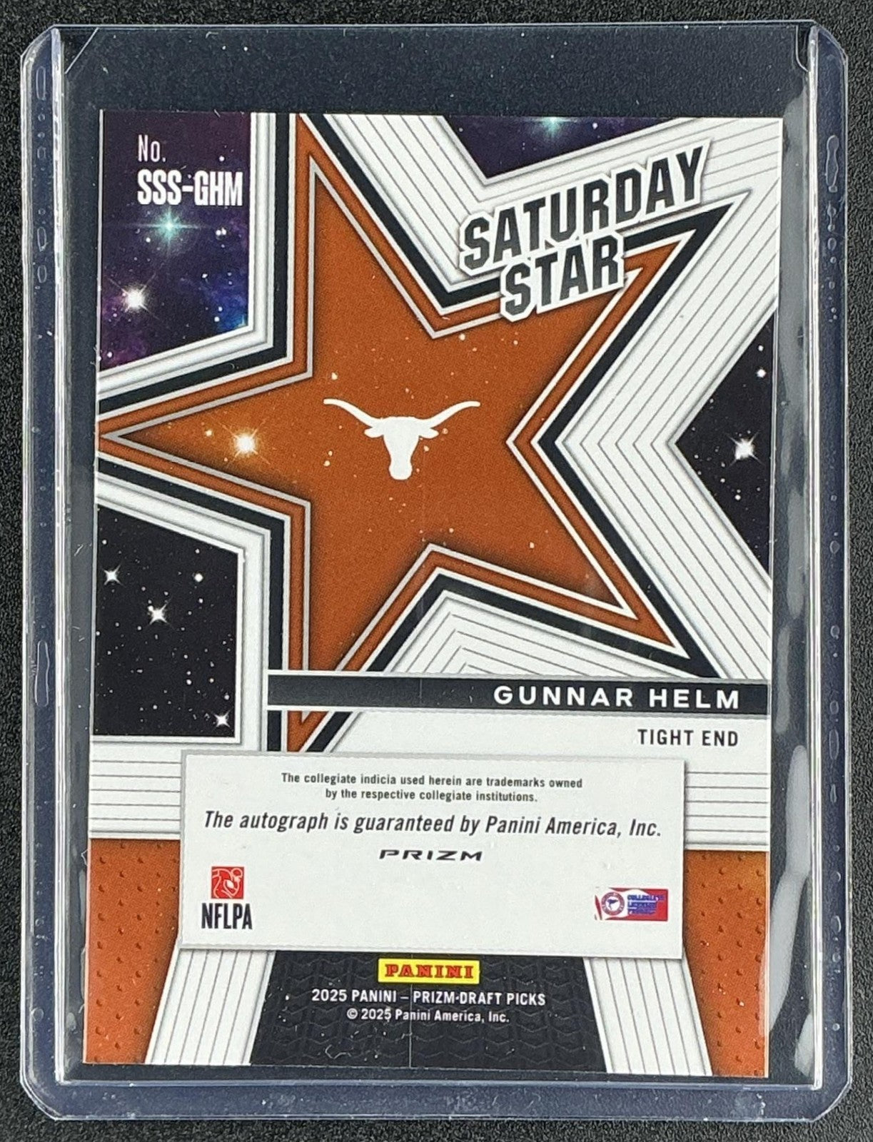 2025 Panini Prizm Draft Picks Gunnar Helm #45 Saturday Star Signatures Auto