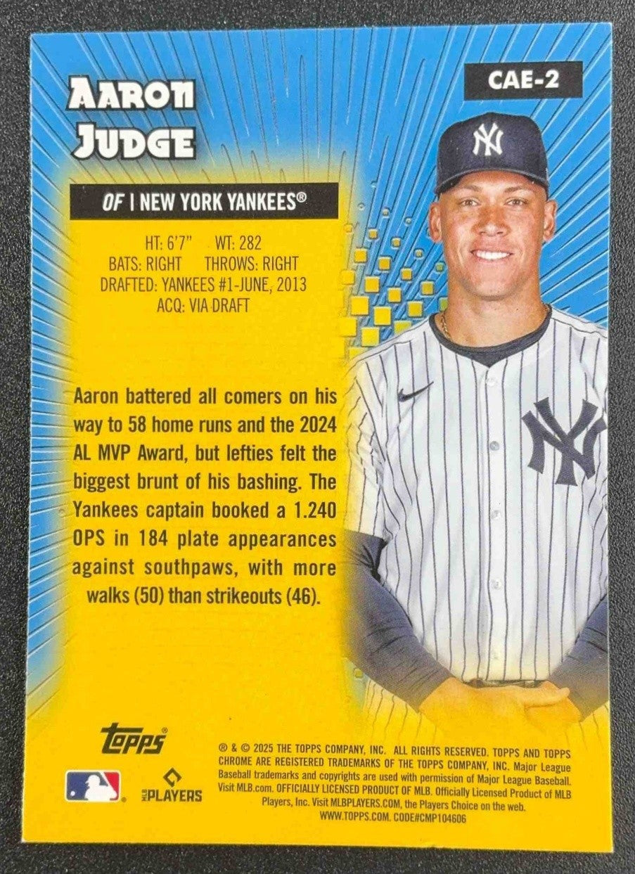 AARON JUDGE 2025 TOPPS CHROME #CAE-2 ALL-ETCH YANKEES