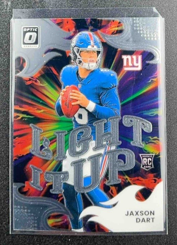 JAXSON DART 2025 PANINI DONRUSS OPTIC #3 LIGHT IT UP RC GIANTS