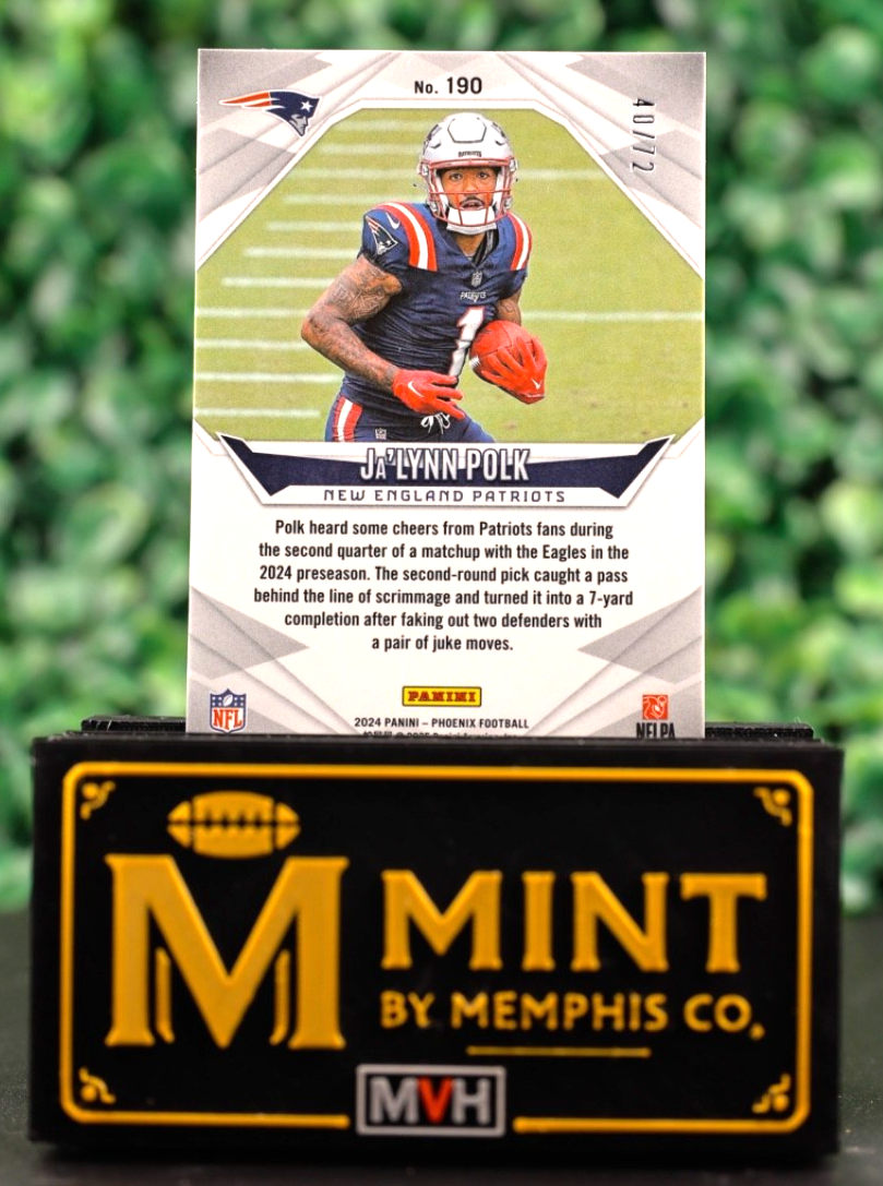 JaLynn Polk2024 Panini Phoenix #190 Teal Fade /72 RC Patriots