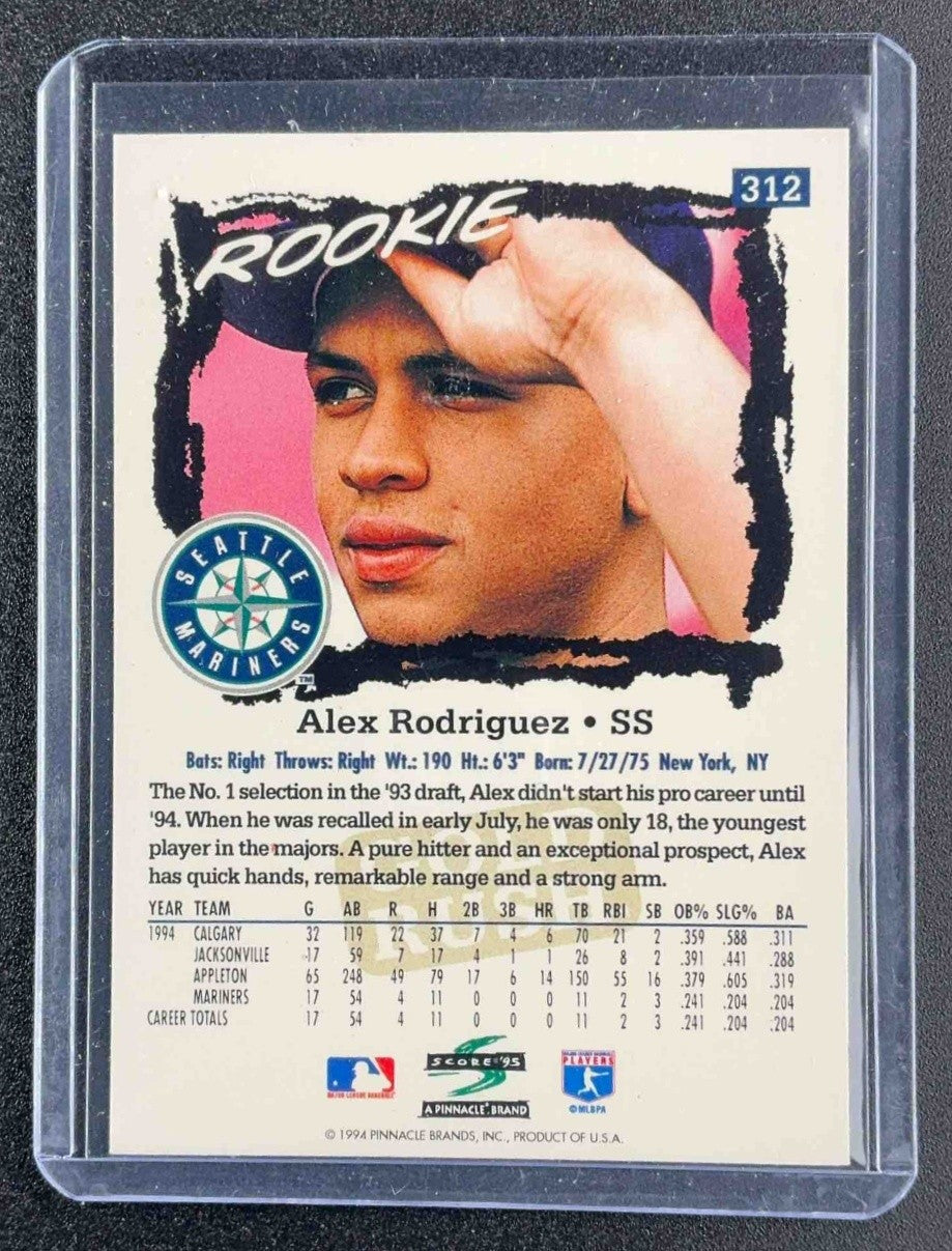 ALEX RODRIGUEZ 1995 SCORE #312 GOLD RUSH RC MARINERS
