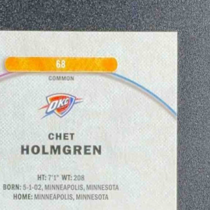 CHET HOLMGREN 2025-26 TOPPS FINEST #68 COMMON THUNDER