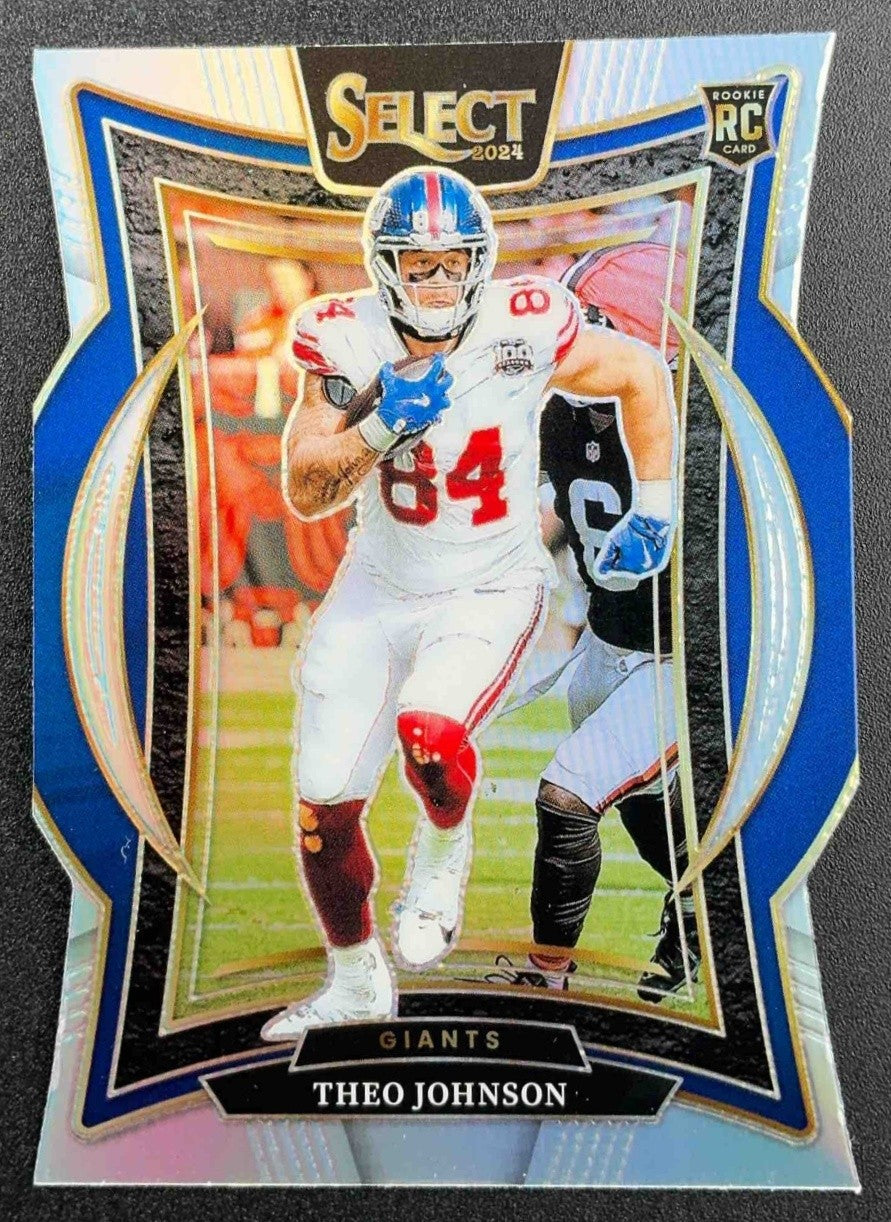 THEO JOHNSON 2024 PANINI SELECT #96 CONCOURSE SILVER PRIZM DIE-CUT RC GIANTS