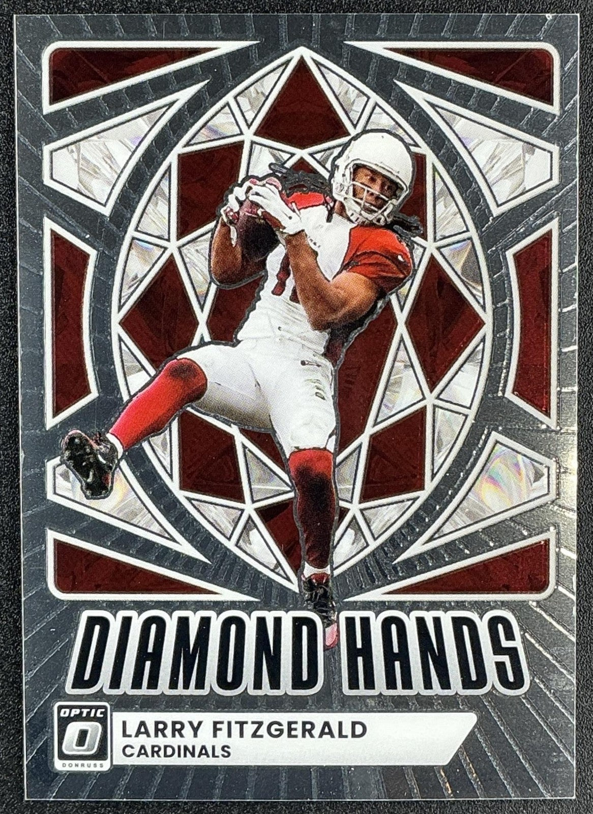 LARRY FITZGERALD 2025 PANINI DONRUSS OPTIC #10 DIAMOND HANDS CARDINALS