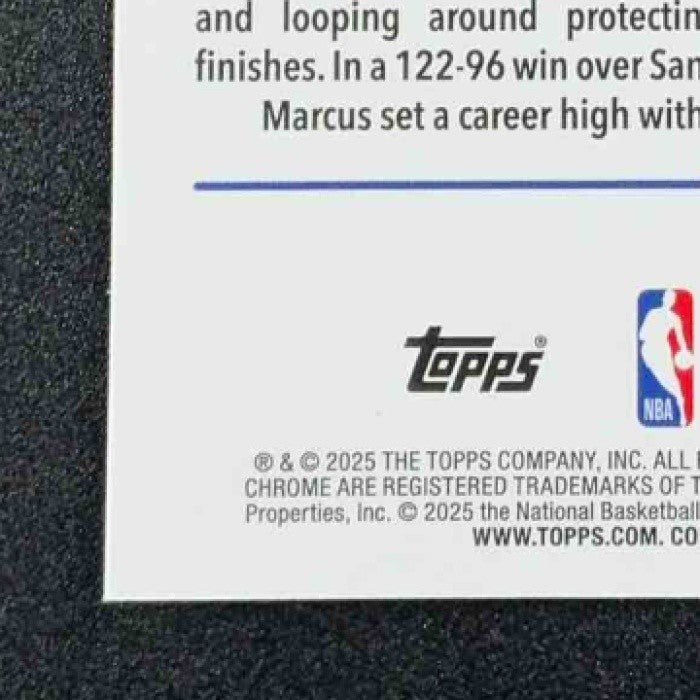 MARCUS SASSER 2025-26 TOPPS CHROME #35 RED, WHITE & BLUE REFRACTOR PISTONS