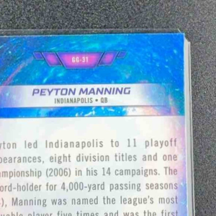 PEYTON MANNING 2024 TOPPS COSMIC CHROME #GG-31 GALAXY GREATS COLTS