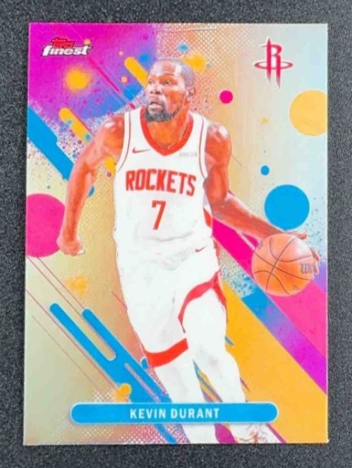 KEVIN DURANT 2025-26 TOPPS FINEST #83 COMMON REFRACTOR ROCKETS