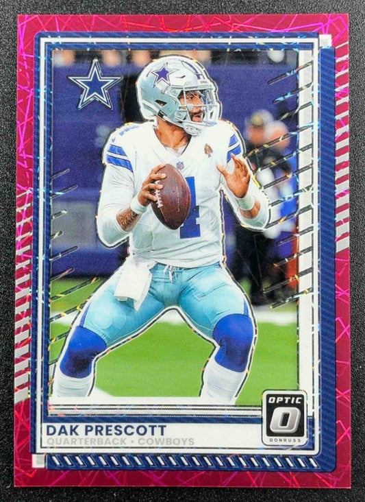 DAK PRESCOTT 2025 PANINI DONRUSS OPTIC #81 PINK VELOCITY PRIZM 99/99 COWBOYS