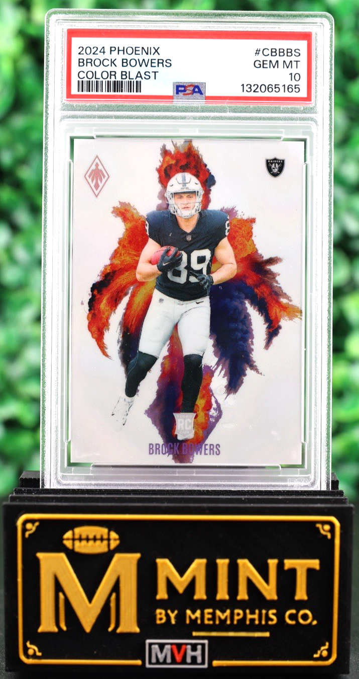BROCK BOWERS 2024 PHOENIX COLOR BLAST #CB-BBS RC SSP CASE HIT RAIDERS PSA 10