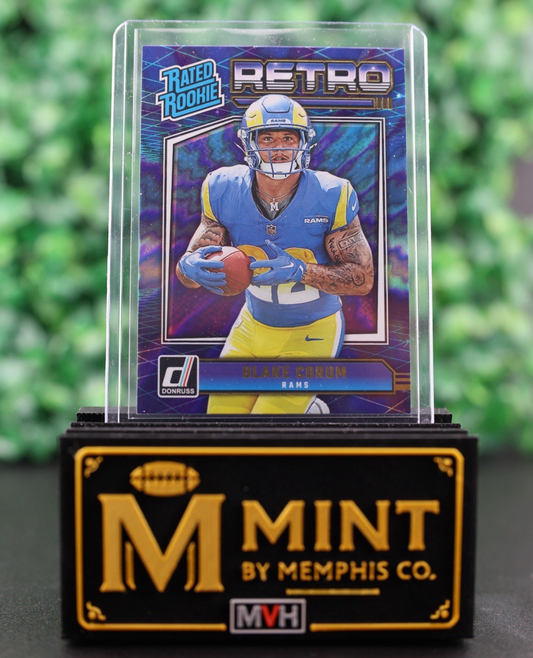 BLAKE CORUM 2024  PANINI DONRUSS RATED ROOKIE RETRO #10 RC RAMS COLOR MATCH
