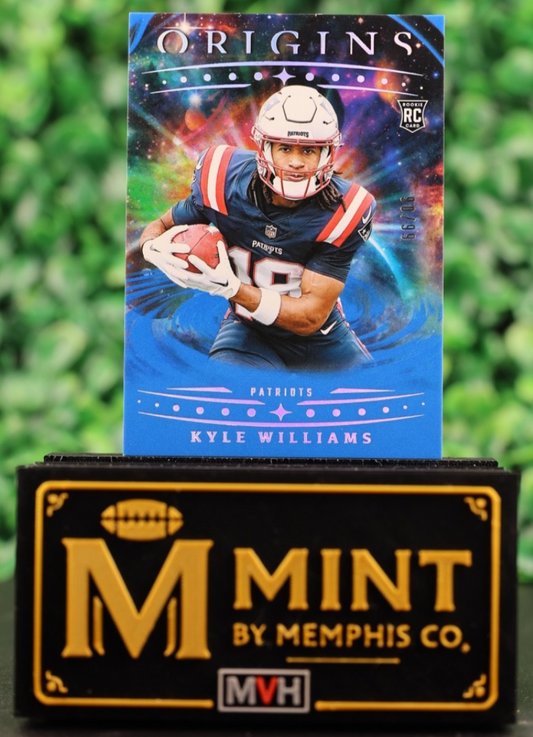 Kyle Williams  2025 Panini Origins Rookie Blue Color Match /99 SP RC Patriots