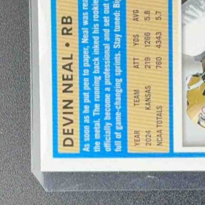 DEVIN NEAL 2025 PANINI DONRUSS OPTIC #282 RATED ROOKIE BLUE HYPER PRIZM SAINTS