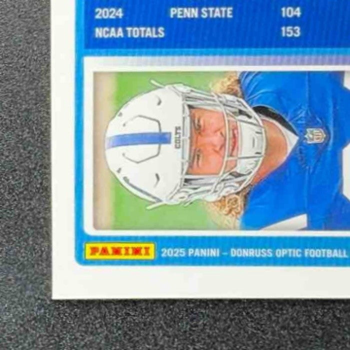 TYLER WARREN 2025 PANINI DONRUSS OPTIC #234 RATED ROOKIE COLTS
