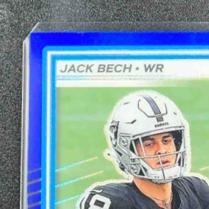 JACK BECH 2025 PANINI DONRUSS OPTIC #211 RATED ROOKIE BLUE HYPER PRIZM RAIDERS