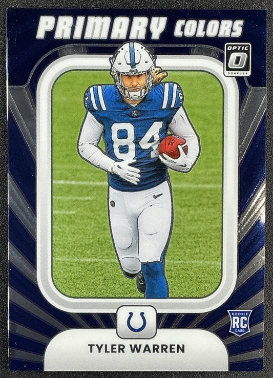TYLER WARREN 2025 PANINI DONRUSS OPTIC #16 ROOKIE PRIMARY COLORS RC COLTS