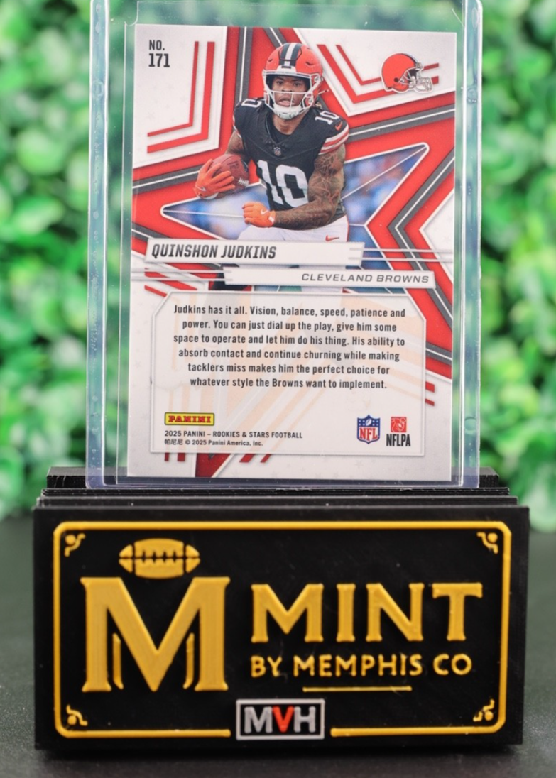 QUINSHON JUDKINS 2025 PANINI ROOKIES & STARS #171 RC AUTO