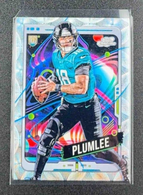 JOHN RHYS PLUMLEE 2024 TOPPS COSMIC CHROME #179 NUCLEUS REFRACTOR RC JAGUARS