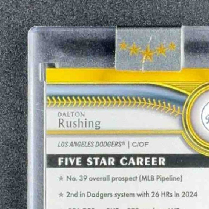DALTON RUSHING 2025 TOPPS FIVE STAR #FSA-DR AUTO /99 RC DODGERS
