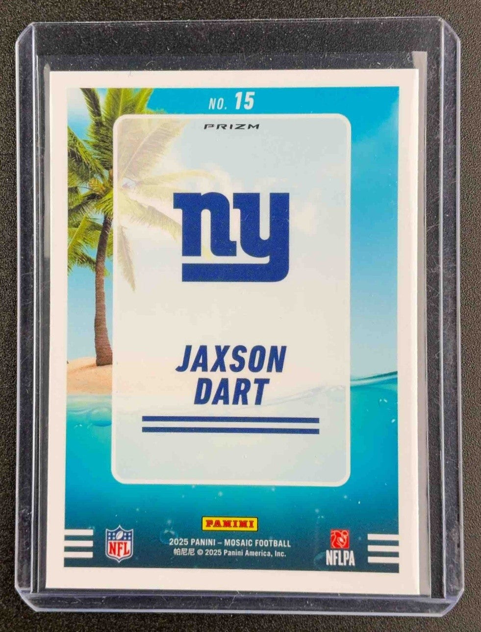 JAXSON DART 2025 PANINI MOSAIC #15 SPLASH SILVER PRIZM RC GIANTS