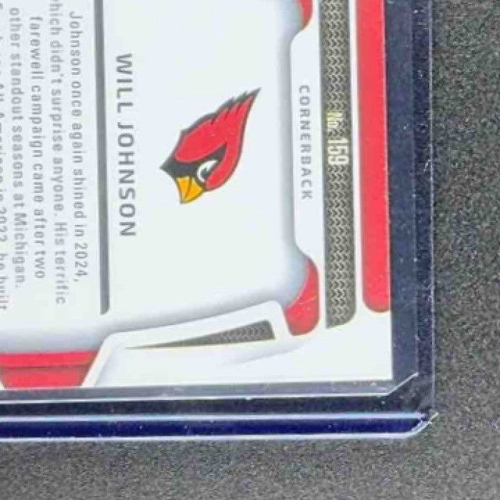 WILL JOHNSON 2025 PANINI CERTIFIED #159 ROOKIES MIRROR /399 RC CARDINALS