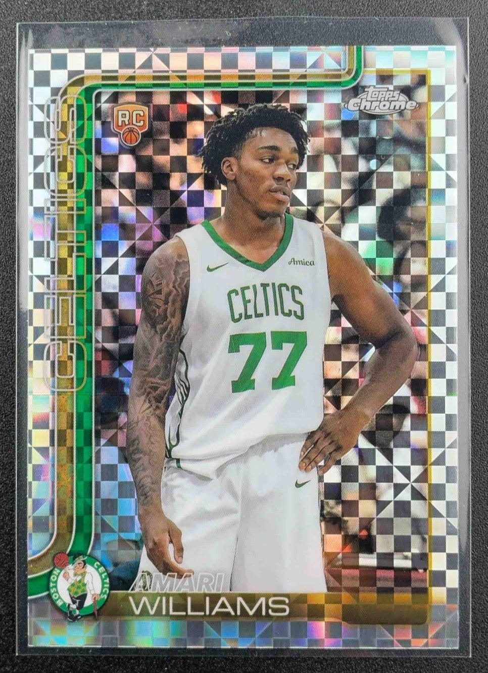 AMARI WILLIAMS 2025-26 TOPPS CHROME #297 X-FRACTOR RC CELTICS