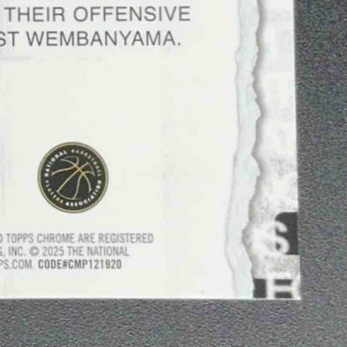VICTOR WEMBANYAMA 2025-26 TOPPS CHROME #IP-6 INSPIRATIONAL SPURS