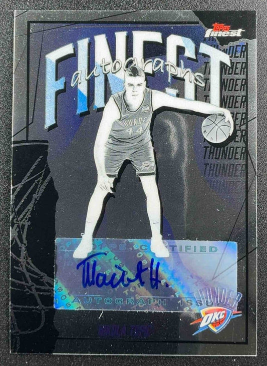 NIKOLA TOPIC 2025-26 TOPPS FINEST #FAU-NT AUTO THUNDER