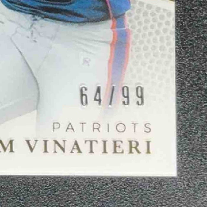 ADAM VINATIERI 2025 PANINI IMMACULATE PREMIUM PATCH AUTO /99 PATRIOTS