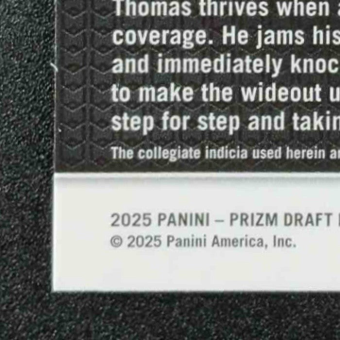 AZAREYE'H THOMAS 2025 PANINI PRIZM DRAFT PICKS #7 RED ICE RC SEMINOLES