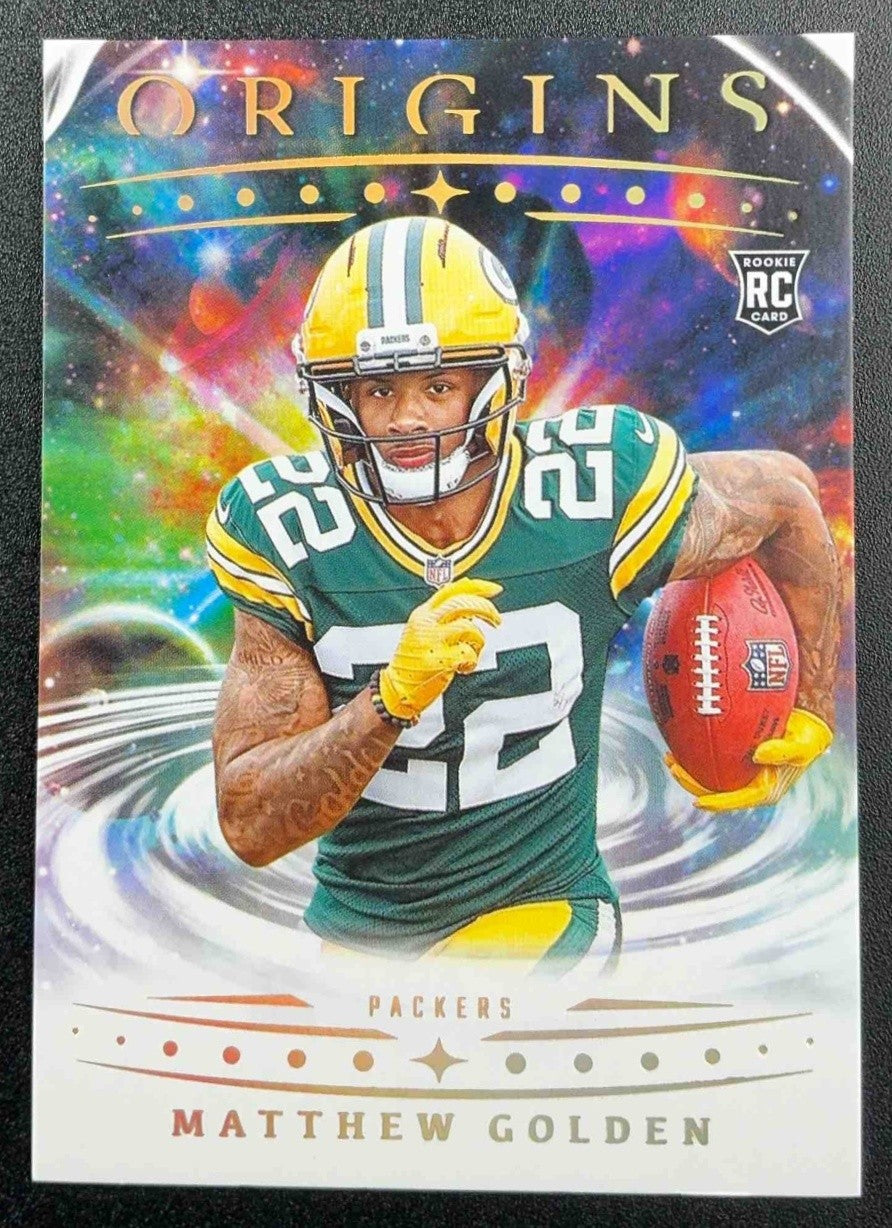 MATTHEW GOLDEN 2025 PANINI ORIGINS #101 ROOKIE RC PACKERS
