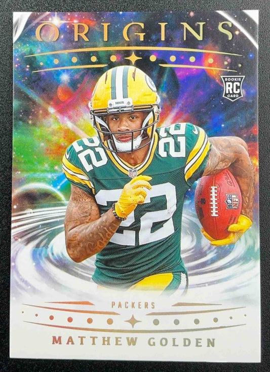 MATTHEW GOLDEN 2025 PANINI ORIGINS #101 ROOKIE RC PACKERS