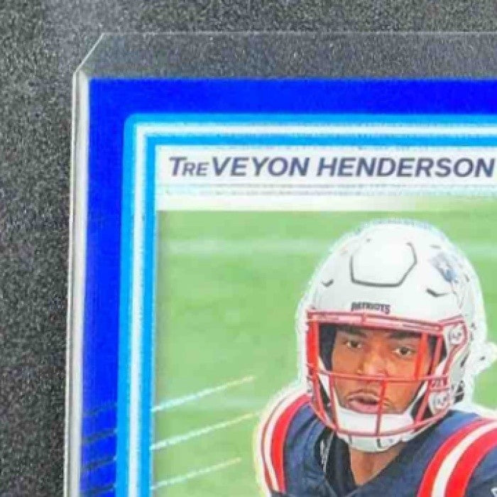 2025 Panini Donruss Optic TreVeyon Henderson #248 Rated Rookie Blue Hyper Prizm