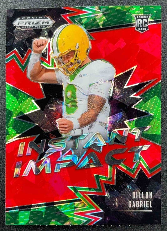 DILLON GABRIEL 2025 PANINI PRIZM DRAFT PICKS #II-DGL INSTANT IMPACT RC DUCKS