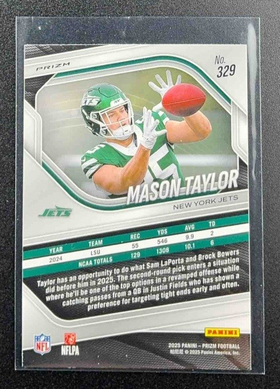 MASON TAYLOR 2025 PANINI PRIZM #329 NEON GREEN PULSAR RC JETS