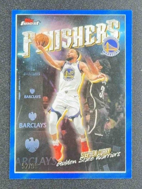 STEPHEN CURRY 2025-26 TOPPS FINEST #FI-4 FINISHERS BLUE REFRACTOR 52/99 WARRIORS