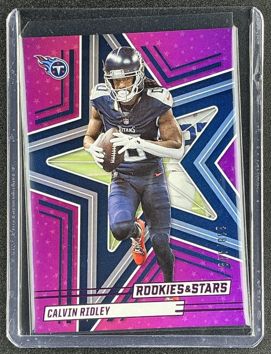 CALVIN RIDLEY 2025 PANINI ROOKIES & STARS #87 PURPLE /999 TITANS