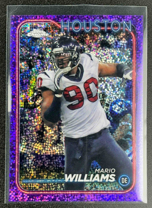MARIO WILLIAMS 2024 TOPPS CHROME #84 PURPLE SPECKLE REFRACTOR /275 TEXANS