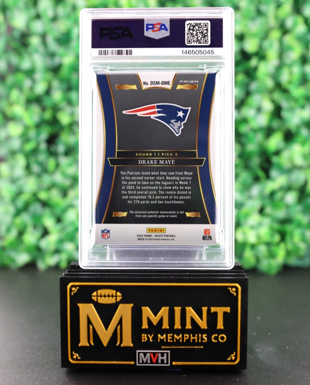 DRAKE MAYE 2024 SELECT DRAFT SELECTIONS MEMORABILIA ROOKIE PATCH RC PATRIOTS