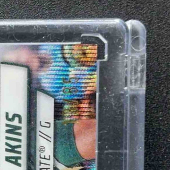 2024 Bowman University Chrome Jaden Akins Prospect Auto Green Wave Refractor /85