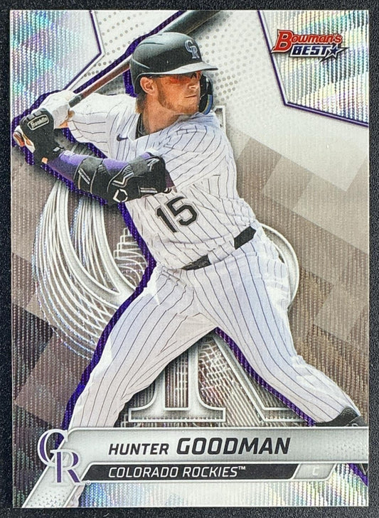 HUNTER GOODMAN 2025 BOWMAN'S BEST #41 WAVE REFRACTOR ROCKIES