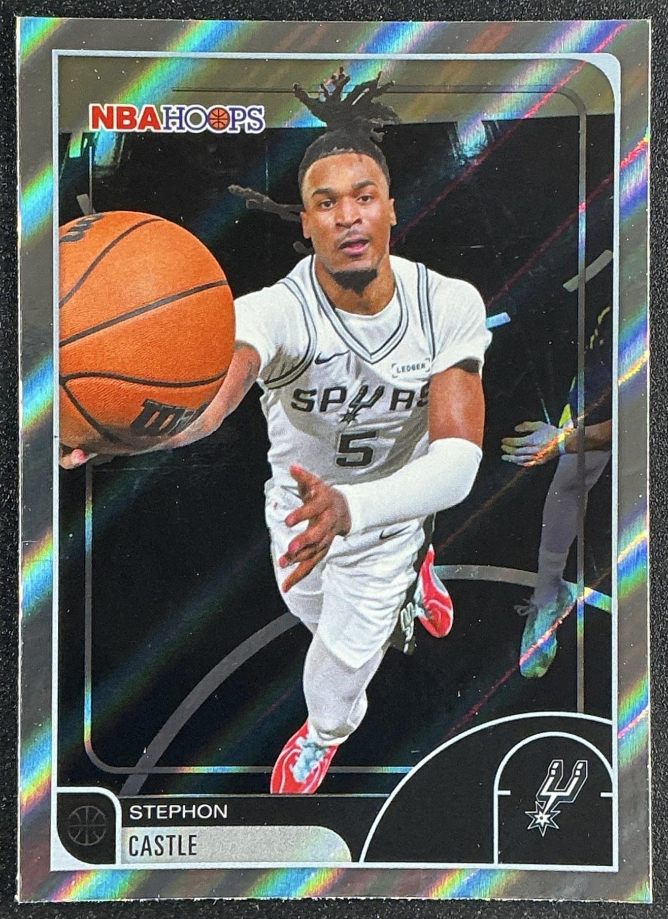 STEPHON CASTLE 2025-26 TOPPS HOOPS #47 LIGHT BURST SPURS