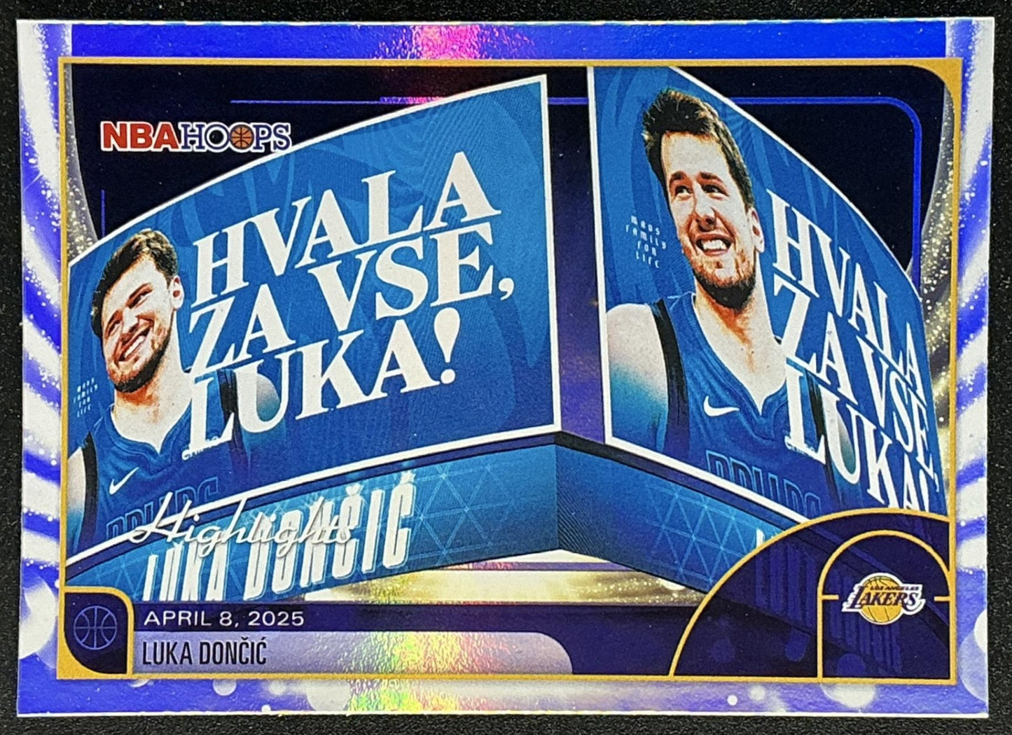 LUKA DONCIC 2025-26 TOPPS HOOPS #269 RAINBOW FOIL SEASON HIGHLIGHT LAKERS