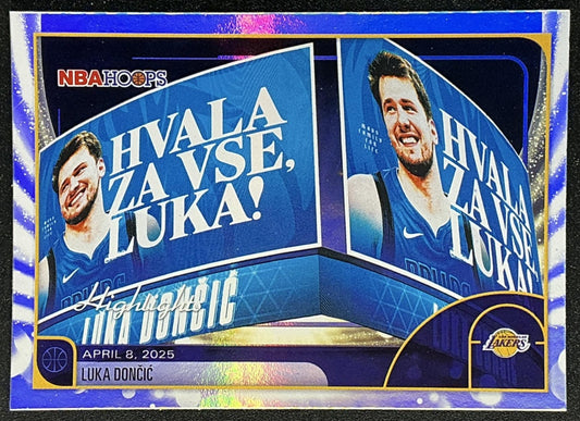 LUKA DONCIC 2025-26 TOPPS HOOPS #269 RAINBOW FOIL SEASON HIGHLIGHT LAKERS