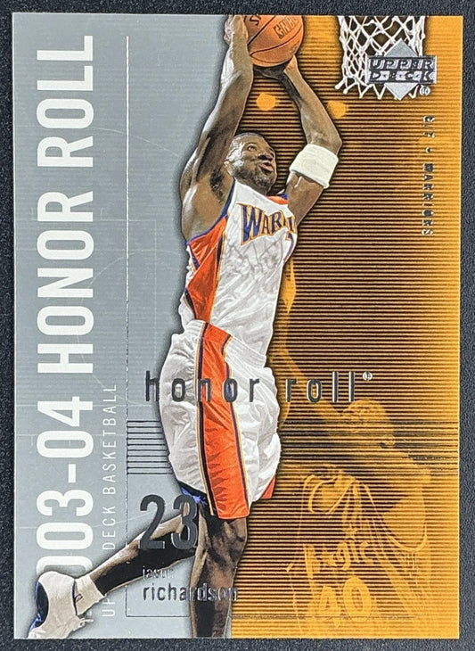 JASON RICHARDSON 2003-04 UPPER DECK HONOR ROLL #24 WARRIORS